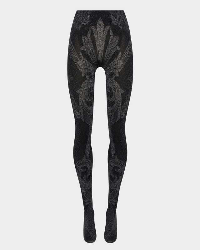 Etro Metallic Jacquard Tights